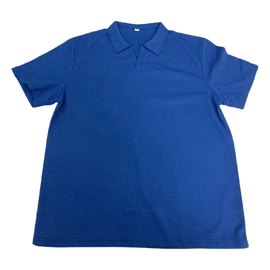 Rami™ - Vaffelstrikket Polo T-paita miehille – Lyhythihainen V-kaulus